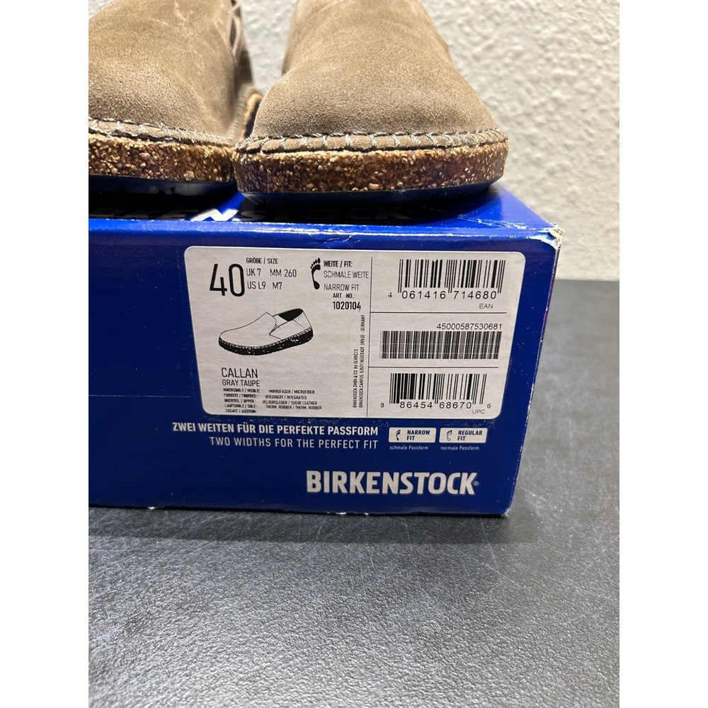 Birkenstock Callan Suede Gray Taupe EU 40 US L9 M7 Womens Mens - Picture 12 of 12